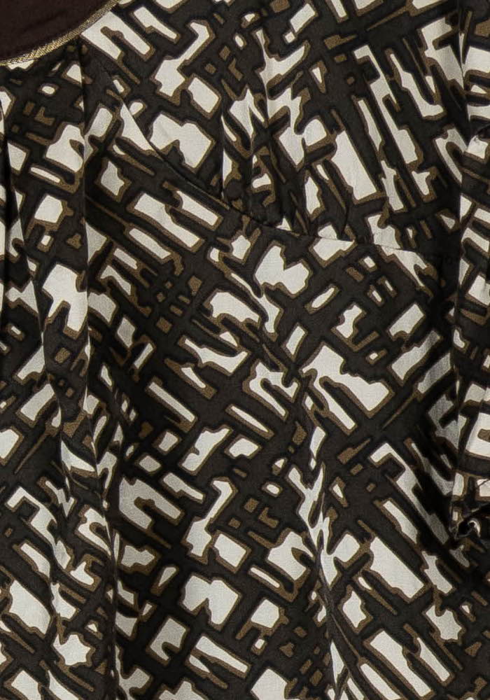 Blouse Marron et Blanc - Taille M/38 de la marque Sandro | PARAD105403 - Vendu par Paradigme - Image 3