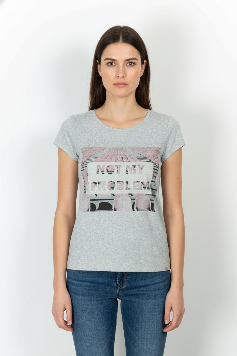 T-shirt Gris - Taille L/40 de la marque IKKS | PARAD105410 - Vendu par Paradigme - Image 1