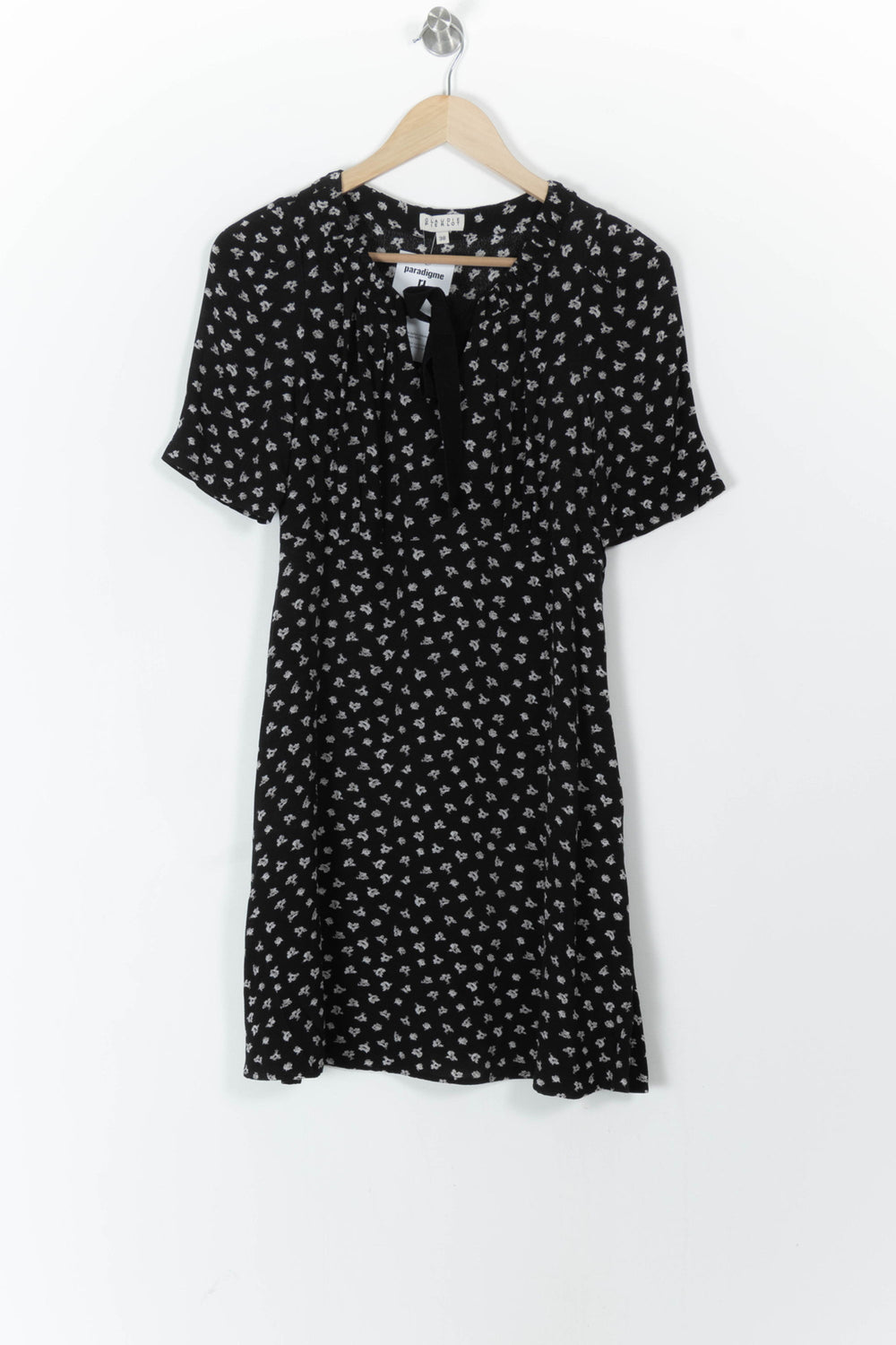 Robe Courte Noire et Blanche - Taille M/38 de la marque Claudie Pierlot | PARAD105411 - Vendu par Paradigme - Image 2