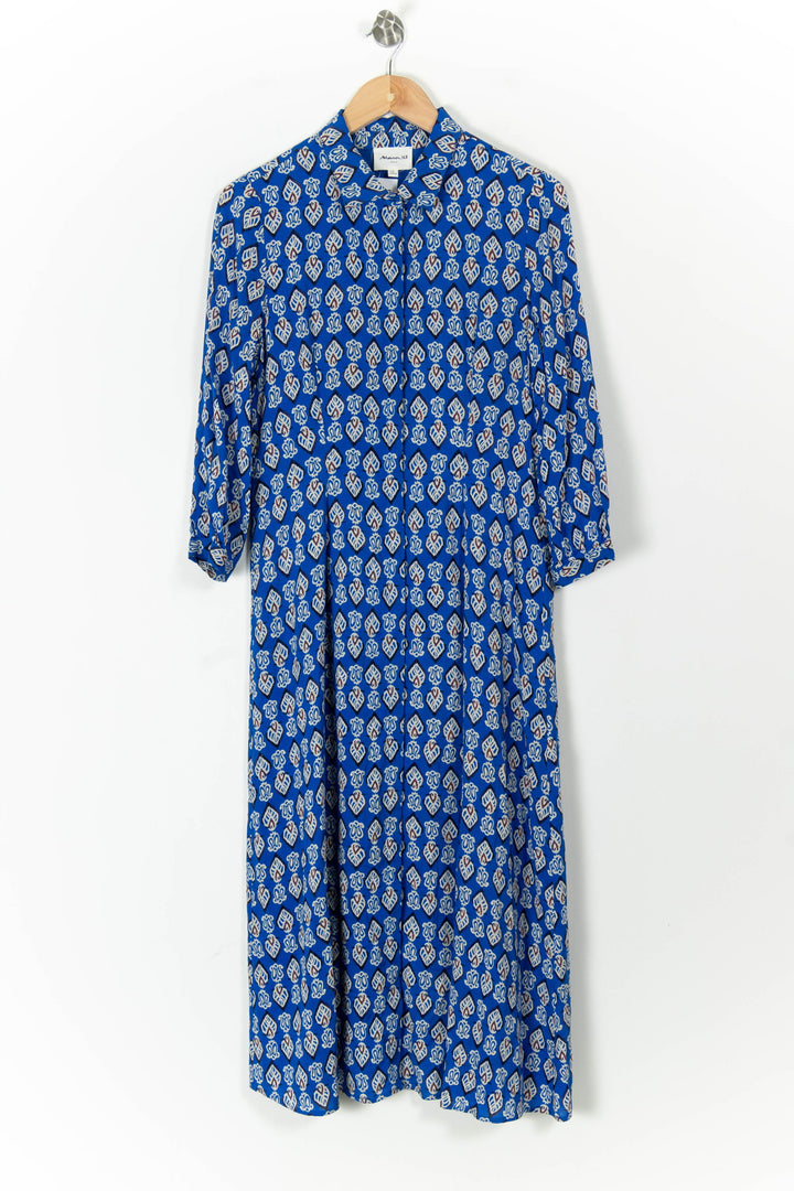Robe Midi Bleue et Blanche - Taille S/36 de la marque Maison 123 | PARAD105414 - Vendu par Paradigme - Image 2