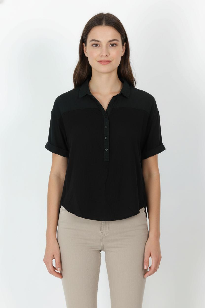 Chemise Noire - Taille S/36 de la marque Comptoir des Cotonniers | PARAD105417 - Vendu par Paradigme - Image 1