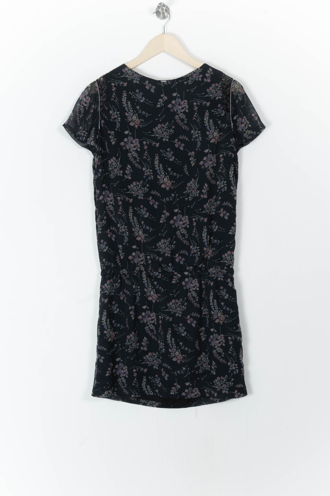 Robe Fluide Noire et Fleurie - Taille M/38 de la marque IKKS | PARAD105422 - Vendu par Paradigme - Image 4
