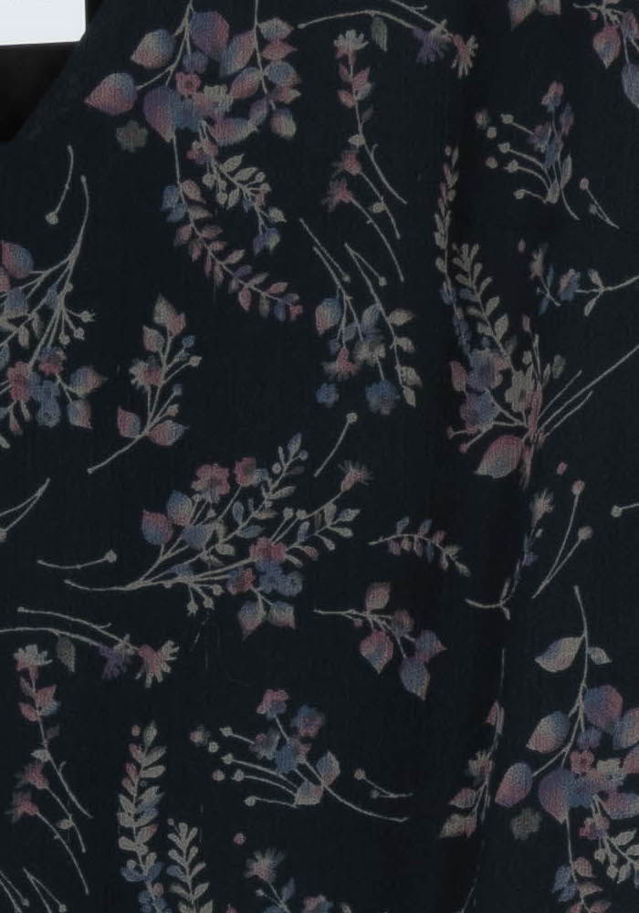 Robe Fluide Noire et Fleurie - Taille M/38 de la marque IKKS | PARAD105422 - Vendu par Paradigme - Image 3