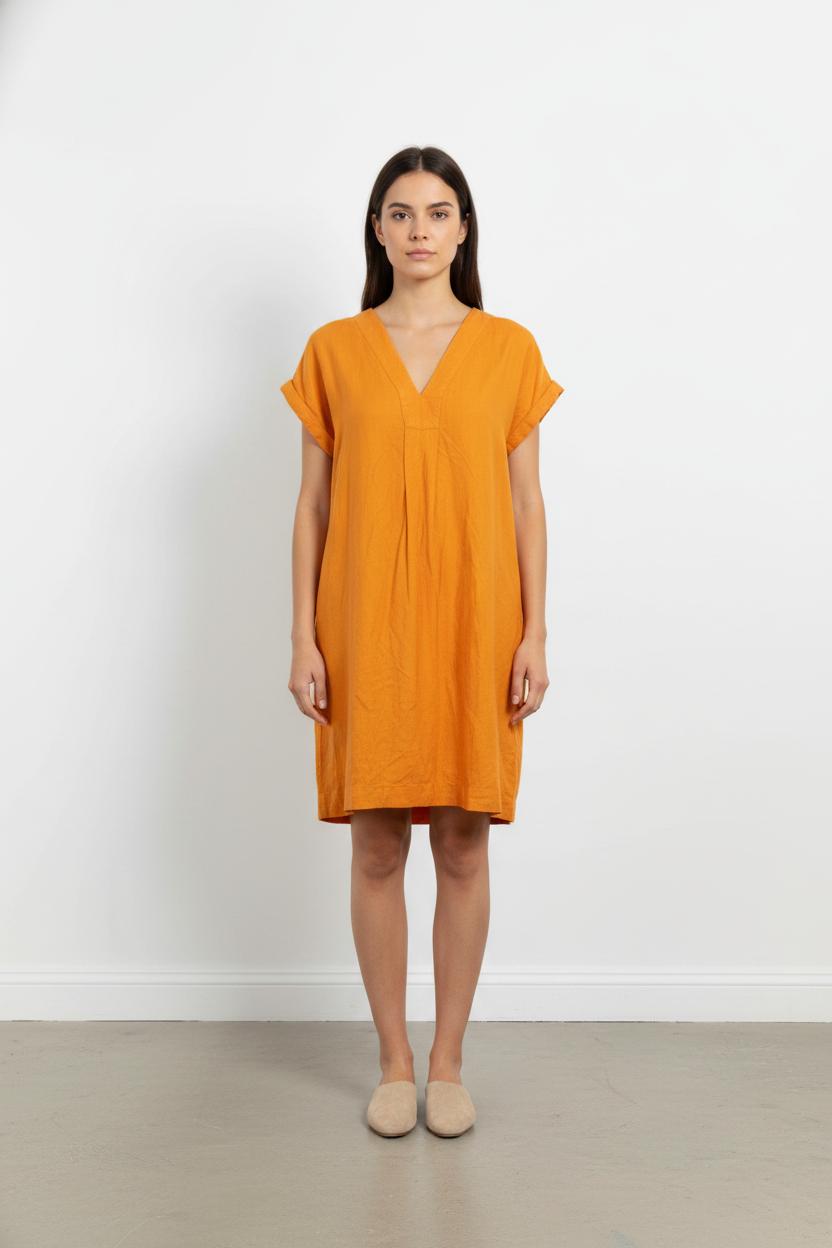 Robe Droite Orange - Taille XXL/44 de la marque Caroll | PARAD105435 - Vendu par Paradigme - Image 1