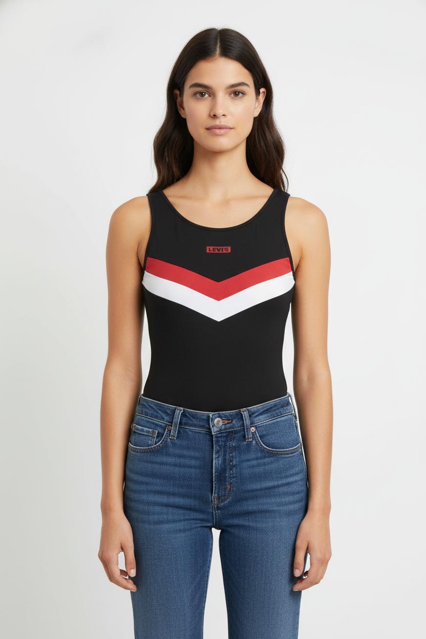 Body Noir et Rouge - Taille L/40 de la marque Levi's | PARAD105440 - Vendu par Paradigme - Image 1