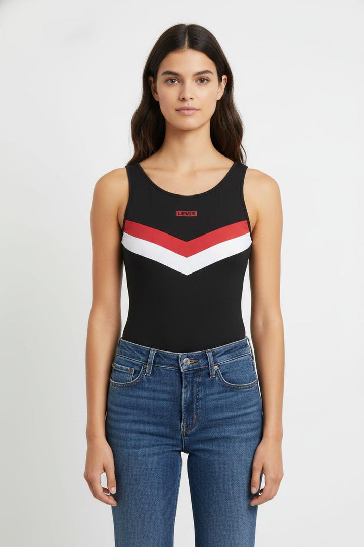 Body Noir et Rouge - Taille L/40 de la marque Levi's | PARAD105440 - Vendu par Paradigme - Image 1
