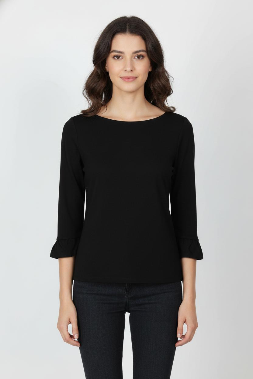 T-shirt Noir - Taille L/40 de la marque Caroll | PARAD105445 - Vendu par Paradigme - Image 1