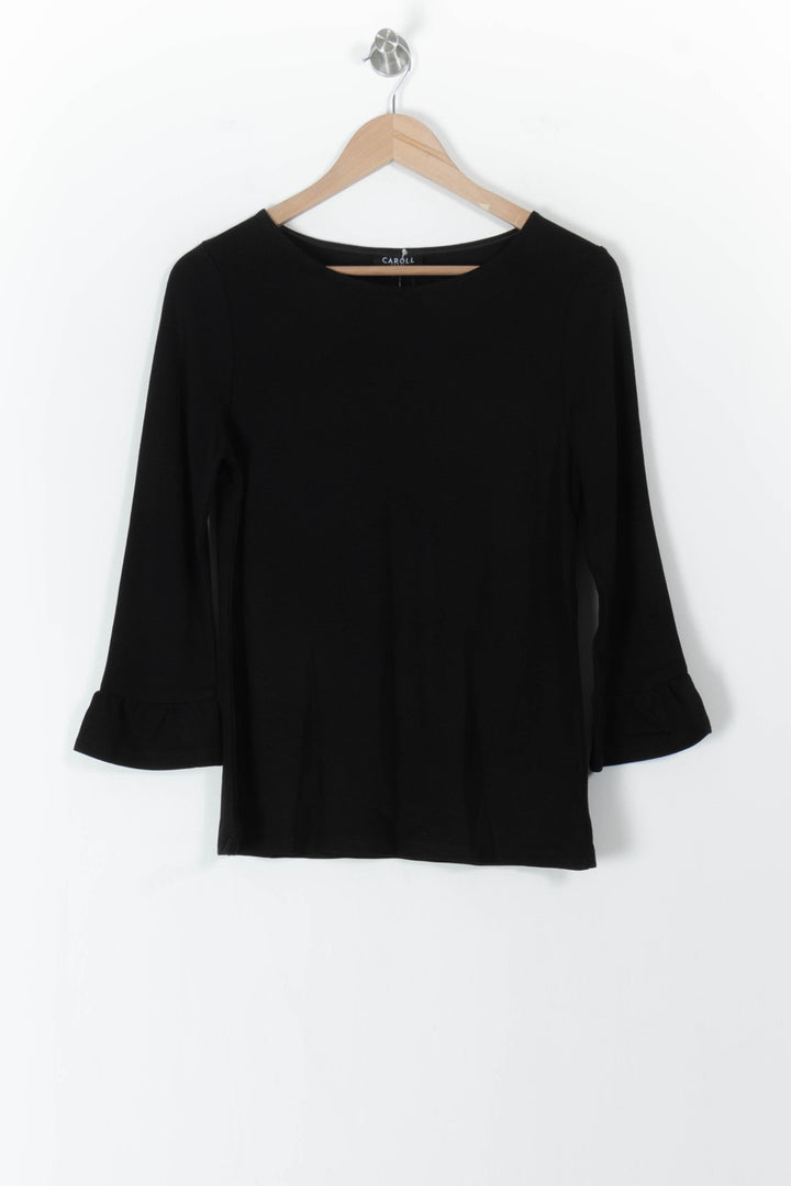 T-shirt Noir - Taille L/40 de la marque Caroll | PARAD105445 - Vendu par Paradigme - Image 2