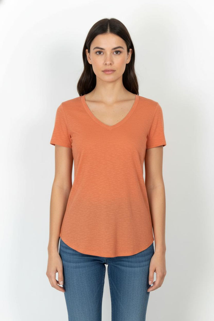 Tee-shirt Orange - Taille S/36 de la marque American Vintage | PARAD105447 - Vendu par Paradigme - Image 1