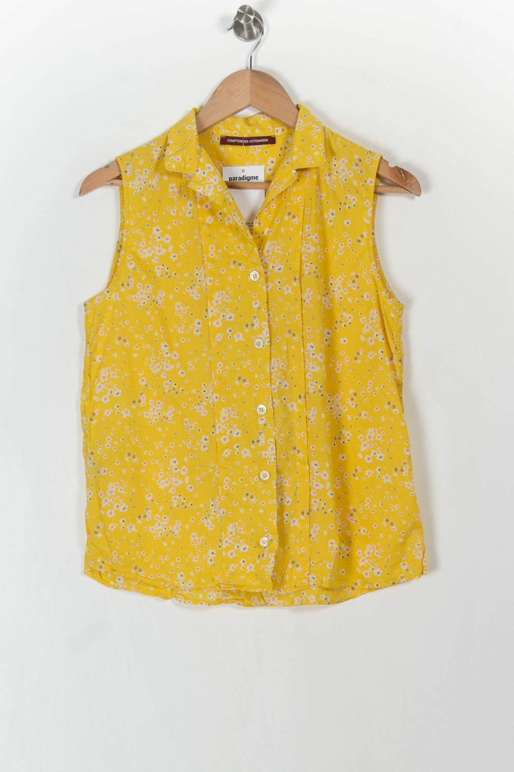 Chemisier Sans Manches Jaune - Taille L/40 de la marque Comptoir des Cotonniers | PARAD105451 - Vendu par Paradigme - Image 2