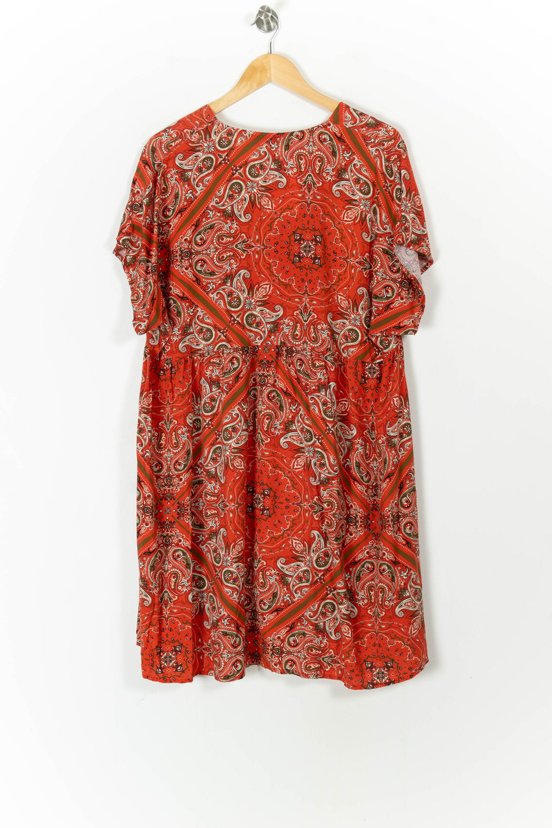 Robe Orange et Beige - Taille XXL/44 de la marque La Fée Maraboutée | PARAD105453 - Vendu par Paradigme - Image 4