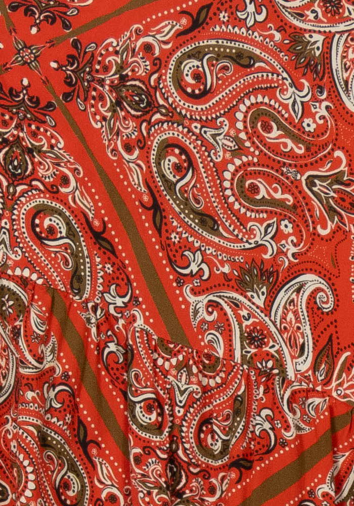 Robe Orange et Beige - Taille XXL/44 de la marque La Fée Maraboutée | PARAD105453 - Vendu par Paradigme - Image 3