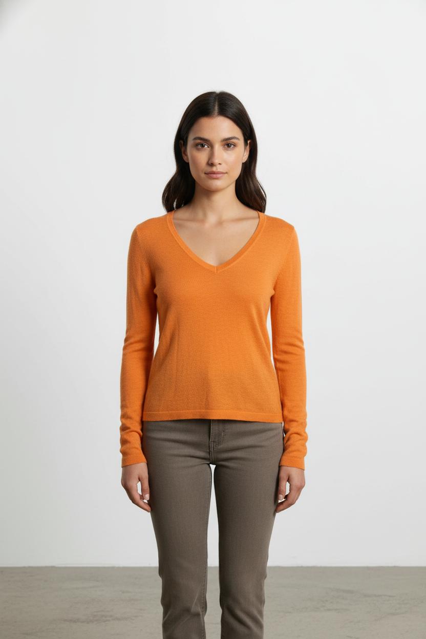 Pull Orange - Taille S/36 de la marque American Vintage | PARAD105454 - Vendu par Paradigme - Image 1