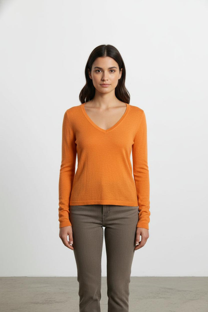Pull Orange - Taille S/36 de la marque American Vintage | PARAD105454 - Vendu par Paradigme - Image 1