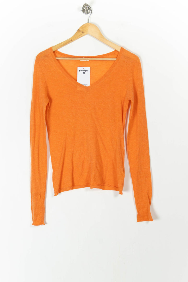 Pull Orange - Taille S/36 de la marque American Vintage | PARAD105454 - Vendu par Paradigme - Image 2