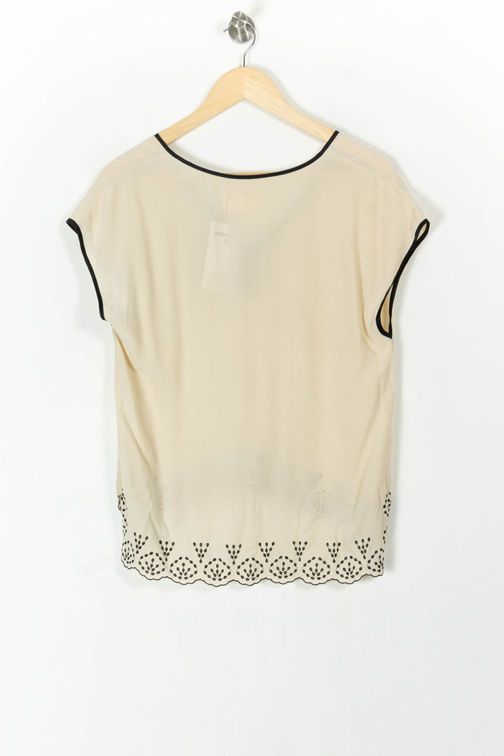 Blouse Beige et Noire - Taille S/36 de la marque Zadig&Voltaire | PARAD105459 - Vendu par Paradigme - Image 4