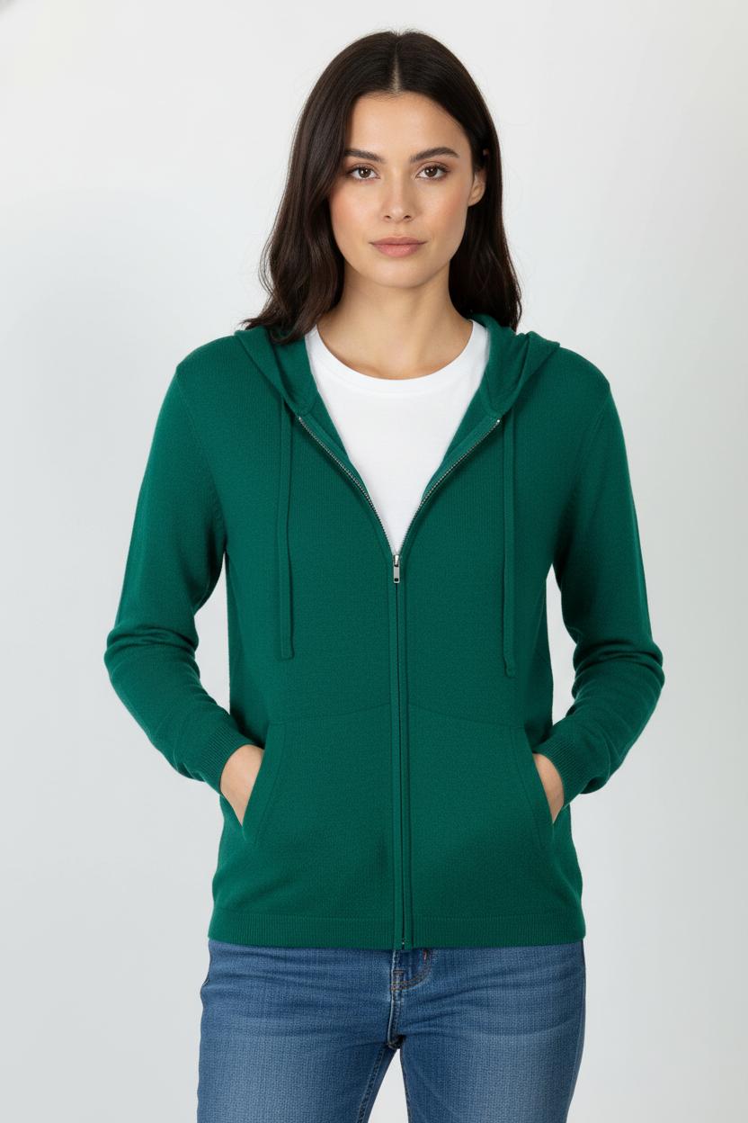 Gilet à Capuche Vert - Taille M/38 de la marque Caroll | PARAD105470 - Vendu par Paradigme - Image 1