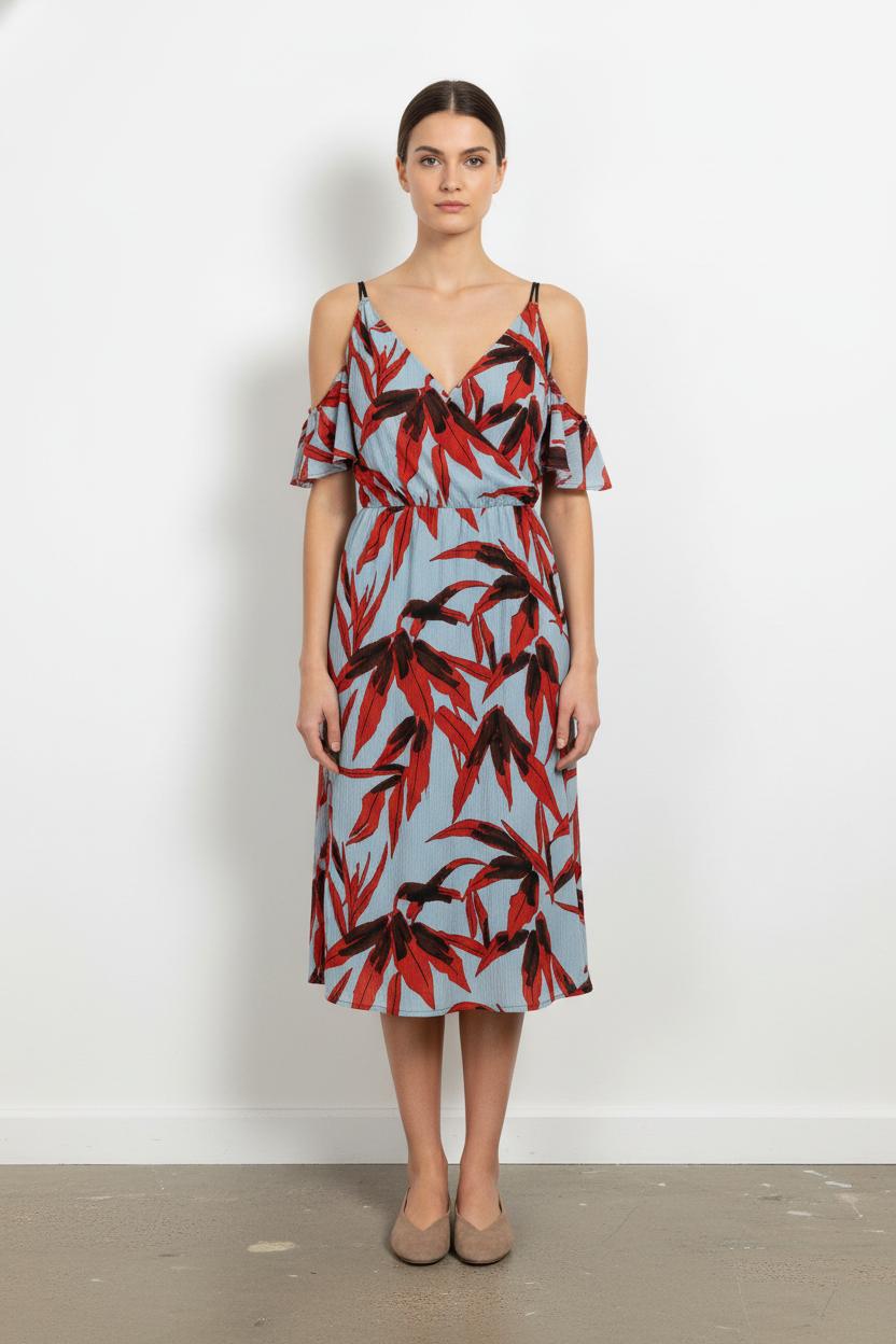 Robe Bleu et Rouge - Taille XXL/44 de la marque La Fée Maraboutée | PARAD105471 - Vendu par Paradigme - Image 1