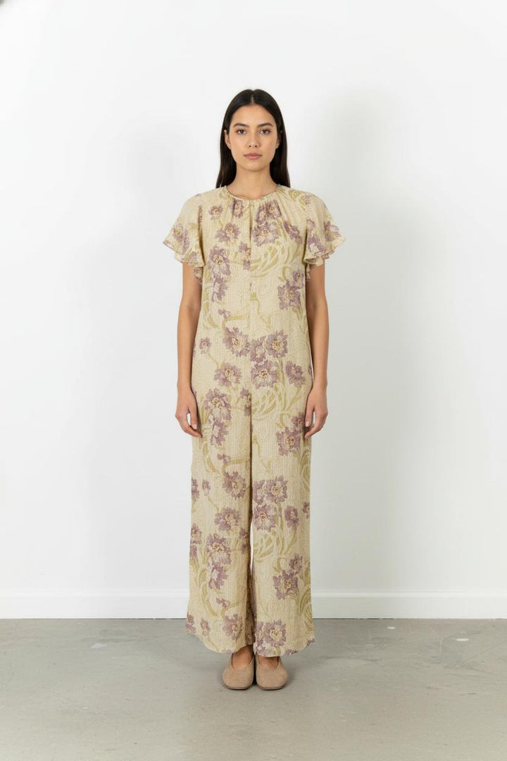Robe Longue Beige et Mauve - Taille L/40 de la marque Vanessa Bruno | PARAD105475 - Vendu par Paradigme - Image 1