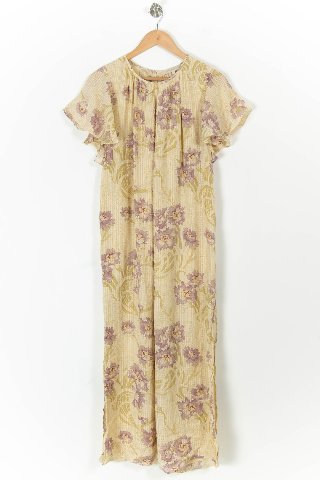 Robe Longue Beige et Mauve - Taille L/40 de la marque Vanessa Bruno | PARAD105475 - Vendu par Paradigme - Image 2