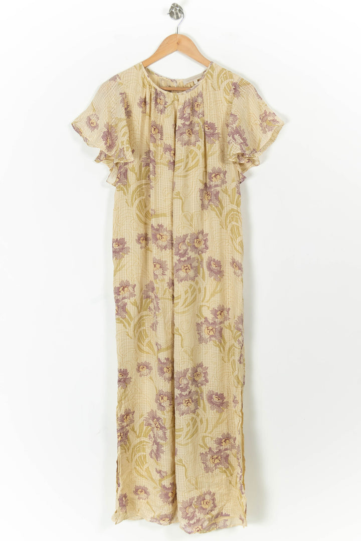 Robe Longue Beige et Mauve - Taille L/40 de la marque Vanessa Bruno | PARAD105475 - Vendu par Paradigme - Image 2