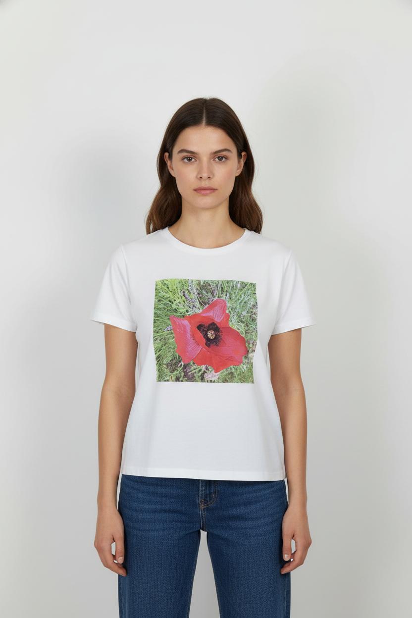 Tee-shirt Blanc - Taille M/38 de la marque Agnès b. | PARAD105478 - Vendu par Paradigme - Image 1