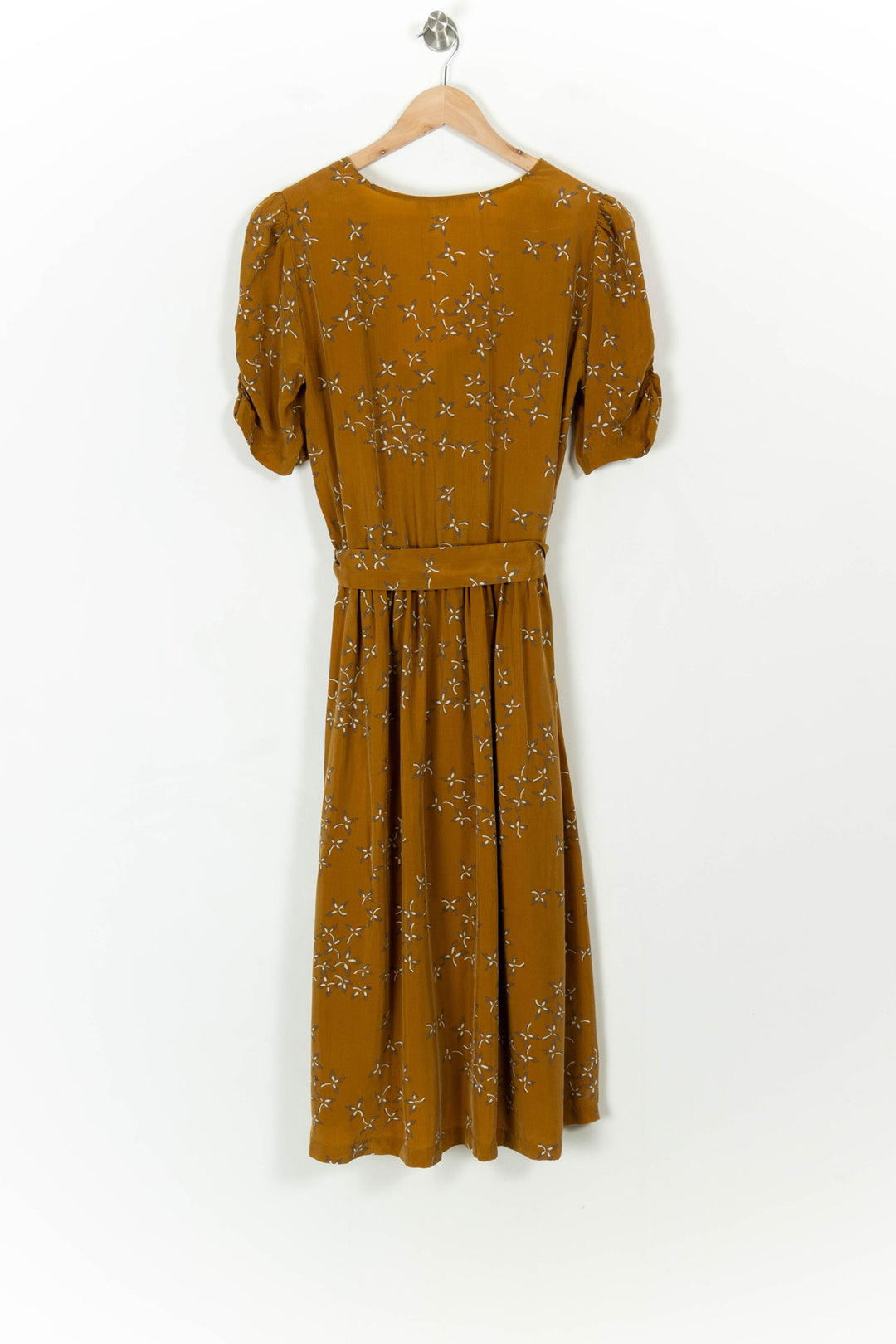 Robe Midi Fleurie Marron - Taille XL/42 de la marque Sessùn | PARAD105482 - Vendu par Paradigme - Image 4