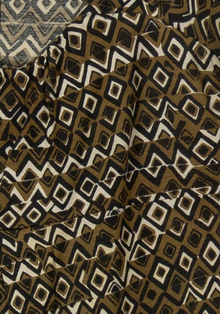 Robe imprimée beige et marron - Taille L/40 de la marque Weekend Max Mara | PARAD105483 - Vendu par Paradigme - Image 3