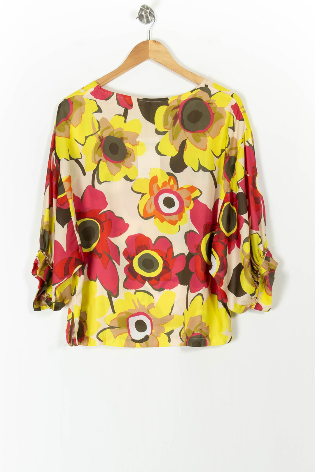 Blouse Jaune et Rouge - Taille S/36 de la marque Indies | PARAD105485 - Vendu par Paradigme - Image 4