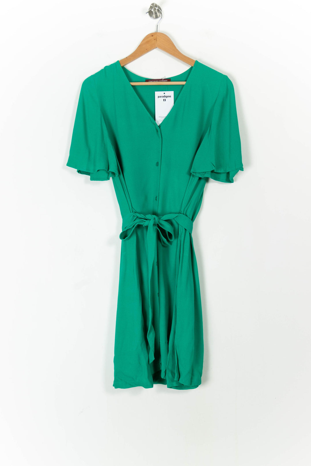 Robe Portefeuille Verte - Taille L/40 de la marque Comptoir des Cotonniers | PARAD105486 - Vendu par Paradigme - Image 2