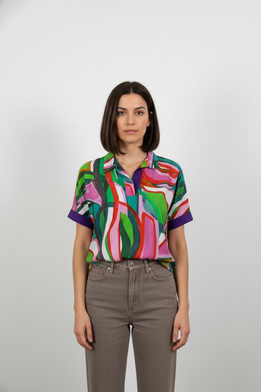 Chemise Multicolore - Taille M/38 de la marque Indies | PARAD105489 - Vendu par Paradigme - Image 1