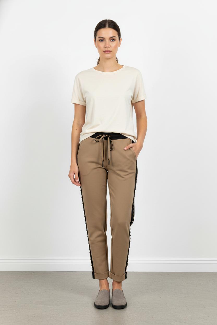Pantalon Beige et Noir - Taille S/36 de la marque Indies | PARAD105492 - Vendu par Paradigme - Image 1