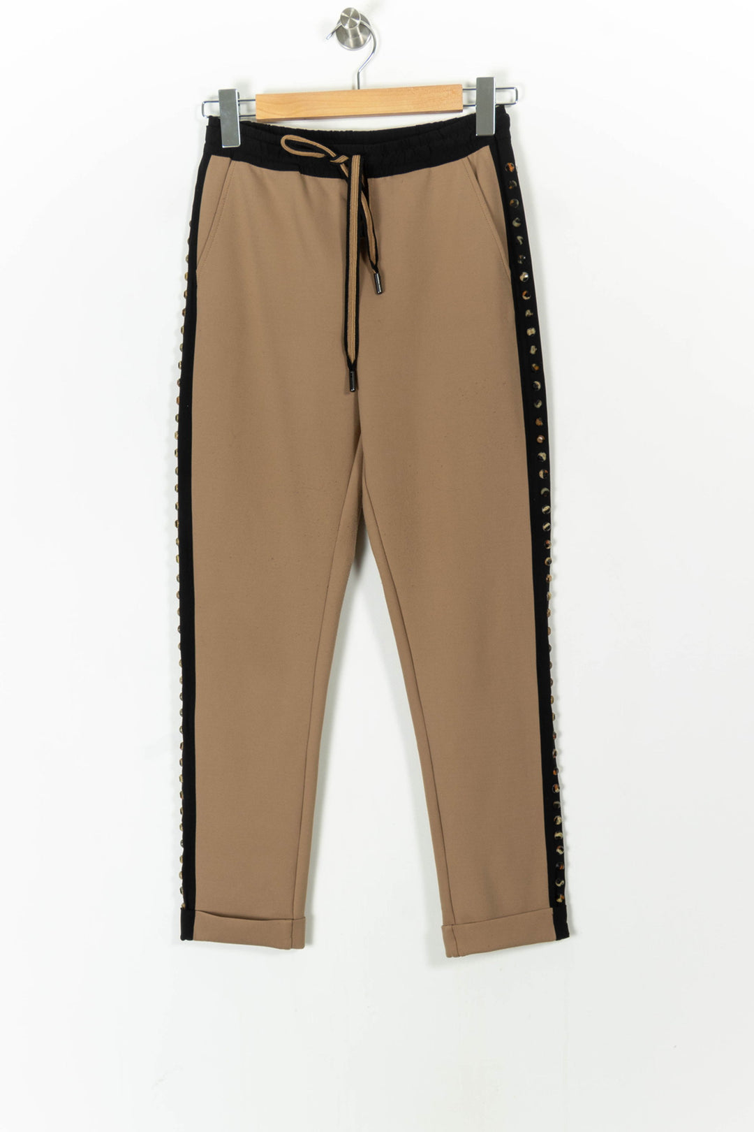 Pantalon Beige et Noir - Taille S/36 de la marque Indies | PARAD105492 - Vendu par Paradigme - Image 2