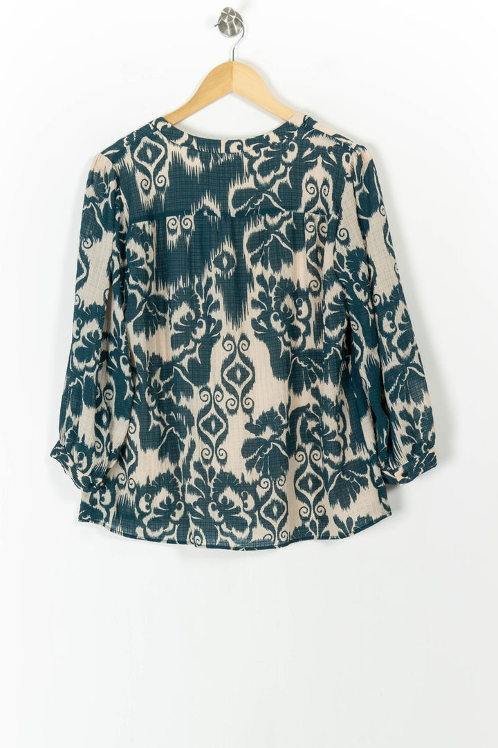 Blouse Écrue et Verte - Taille L/40 de la marque Maison 123 | PARAD105499 - Vendu par Paradigme - Image 4