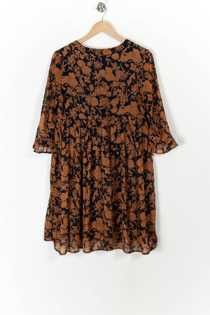 Robe Courte Noire et Marron - Taille M/38 de la marque Grace & Mila | PARAD105501 - Vendu par Paradigme - Image 4