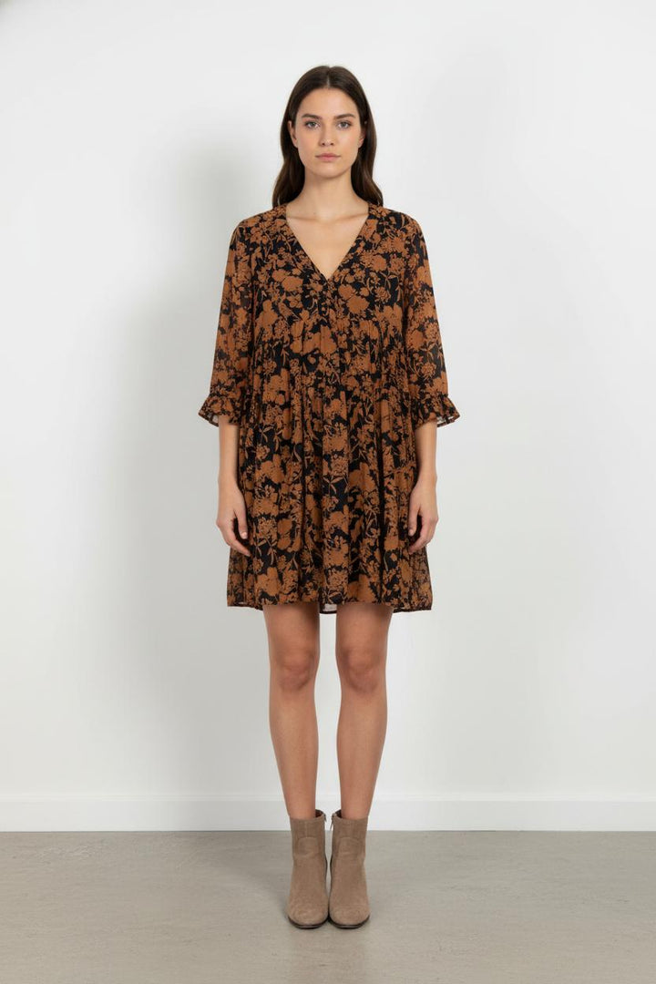 Robe Courte Noire et Marron - Taille M/38 de la marque Grace & Mila | PARAD105501 - Vendu par Paradigme - Image 1