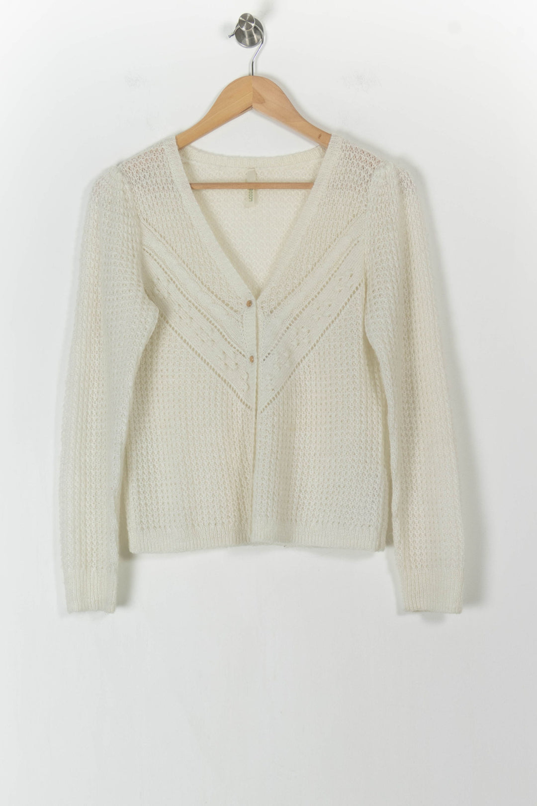 Cardigan Blanc - Taille M/38 de la marque I.Code | PARAD105502 - Vendu par Paradigme - Image 2