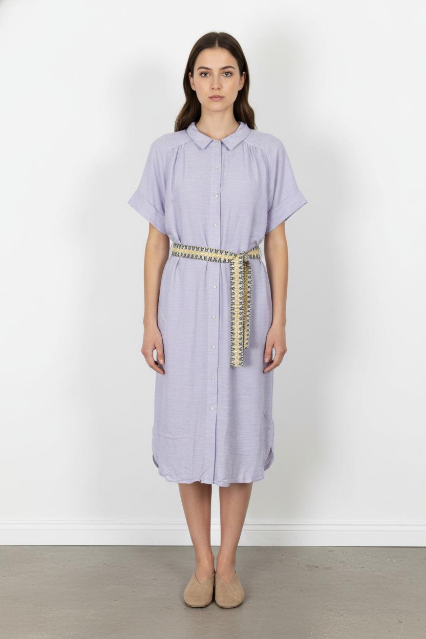 Robe Chemise Violette - Taille M/38 de la marque Sessùn | PARAD105503 - Vendu par Paradigme - Image 1