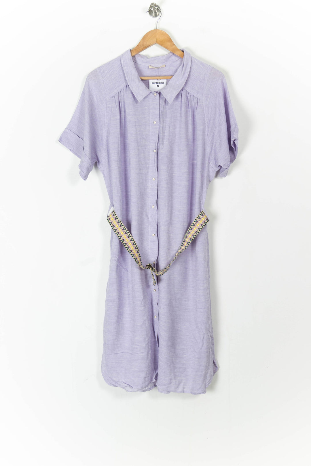 Robe Chemise Violette - Taille M/38 de la marque Sessùn | PARAD105503 - Vendu par Paradigme - Image 2