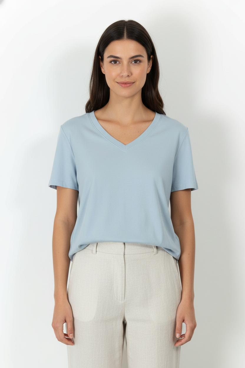 Tee-shirt Bleu - Taille S/36 de la marque Maison 123 | PARAD105504 - Vendu par Paradigme - Image 1