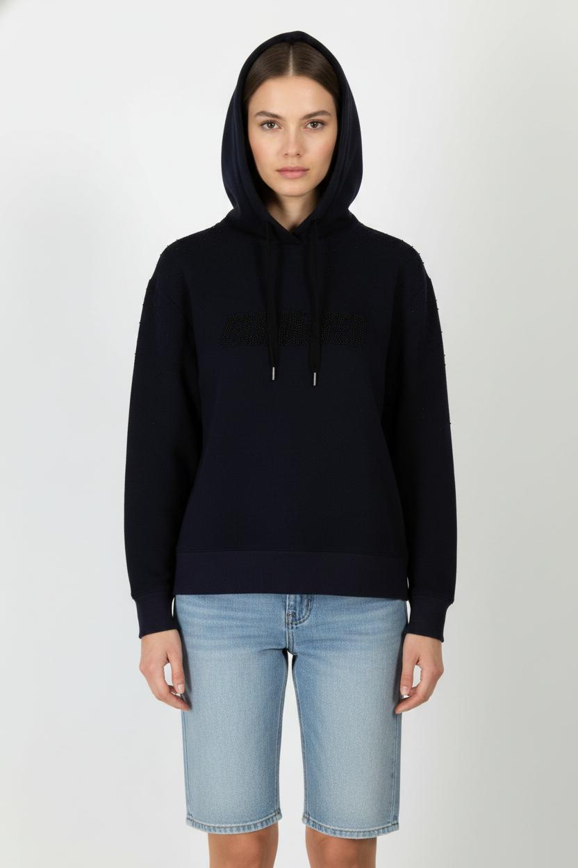 Sweat à Capuche Bleu - Taille S/36 de la marque Sandro | PARAD105520 - Vendu par Paradigme - Image 1