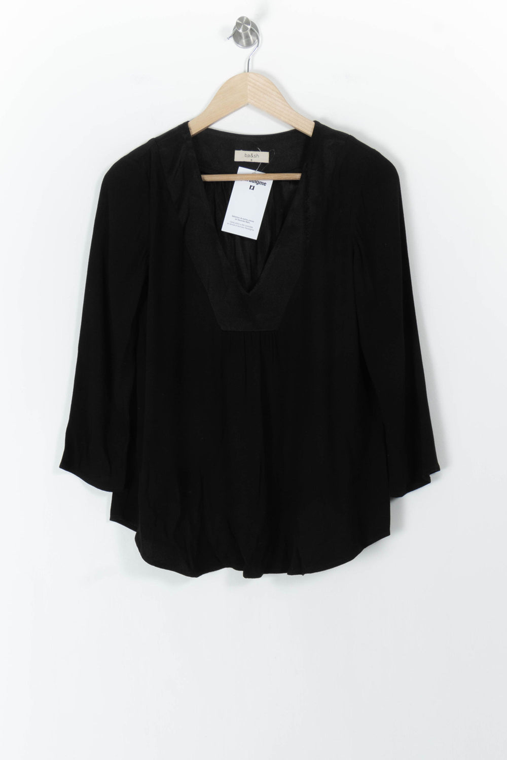 Blouse Noire - Taille XS/34 de la marque ba&sh | PARAD105522 - Vendu par Paradigme - Image 2