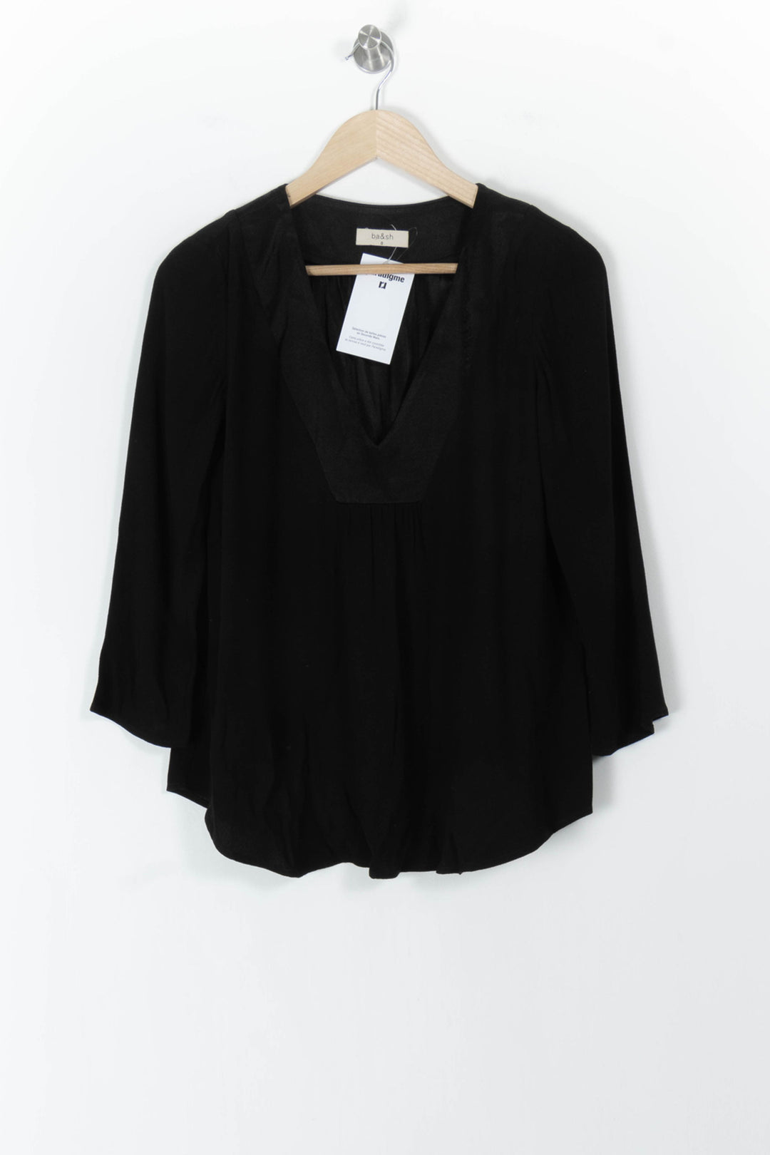 Blouse Noire - Taille XS/34 de la marque ba&sh | PARAD105522 - Vendu par Paradigme - Image 2