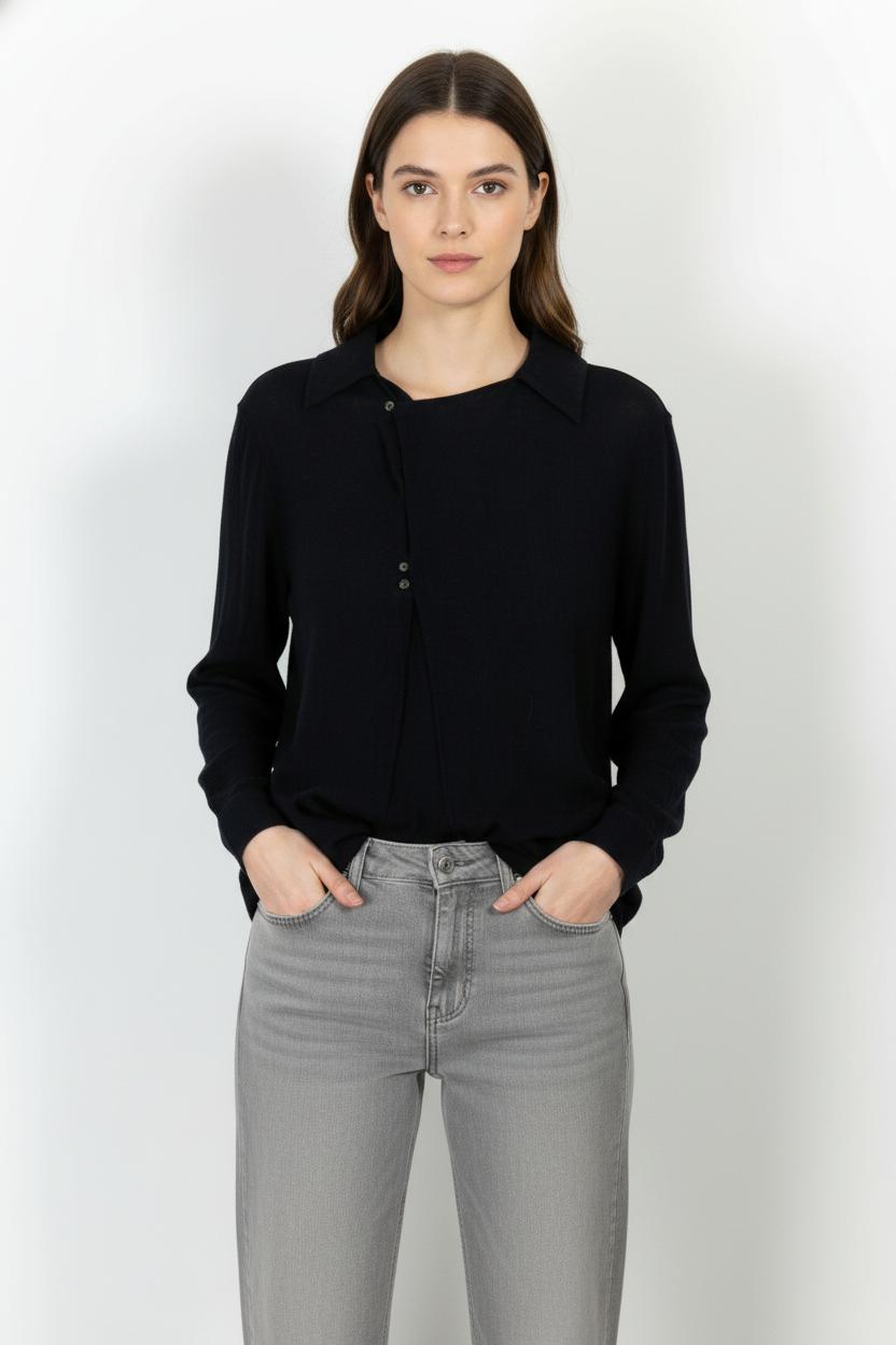 Chemise Bleu Marine - Taille M/38 de la marque Soeur | PARAD105524 - Vendu par Paradigme - Image 1