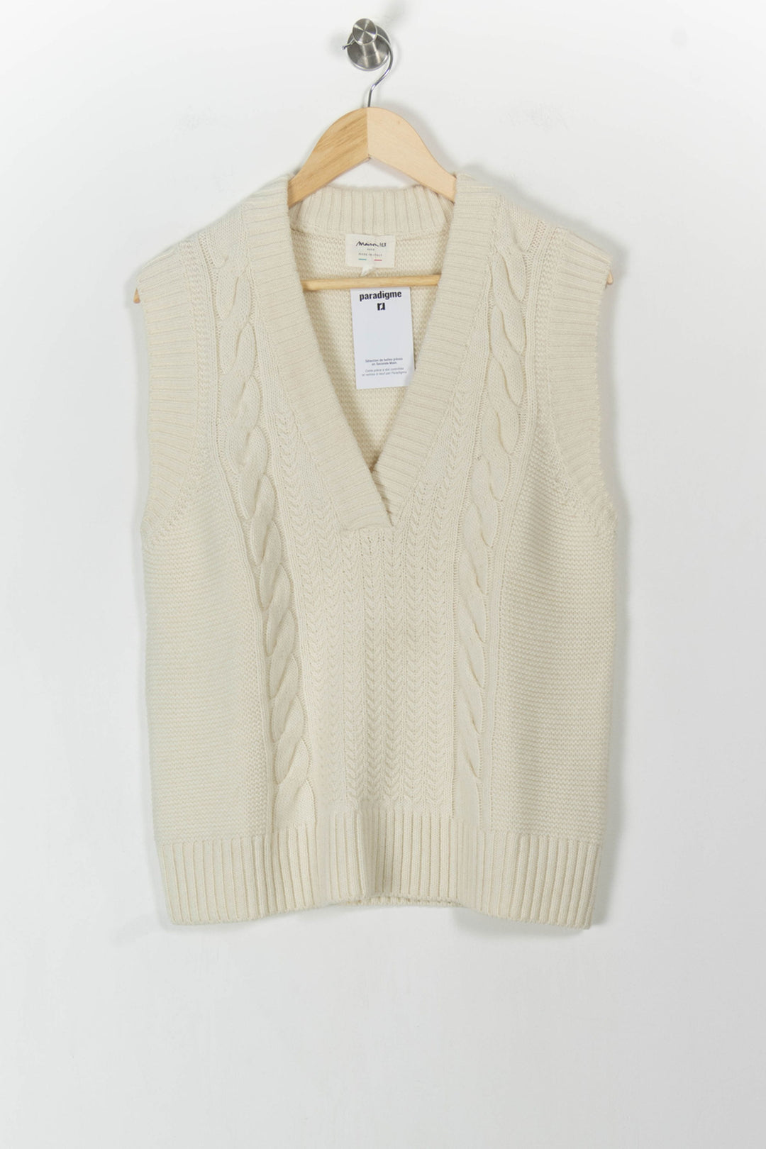 Pull Sans Manches Blanc - Taille M/38 de la marque Maison 123 | PARAD105529 - Vendu par Paradigme - Image 2
