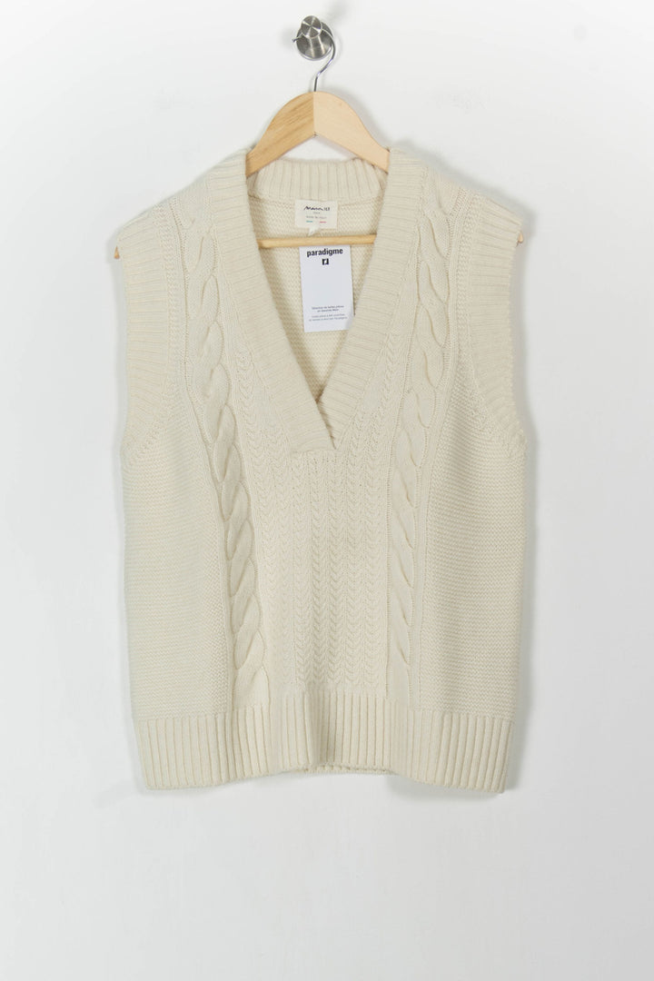 Pull Sans Manches Blanc - Taille M/38 de la marque Maison 123 | PARAD105529 - Vendu par Paradigme - Image 2