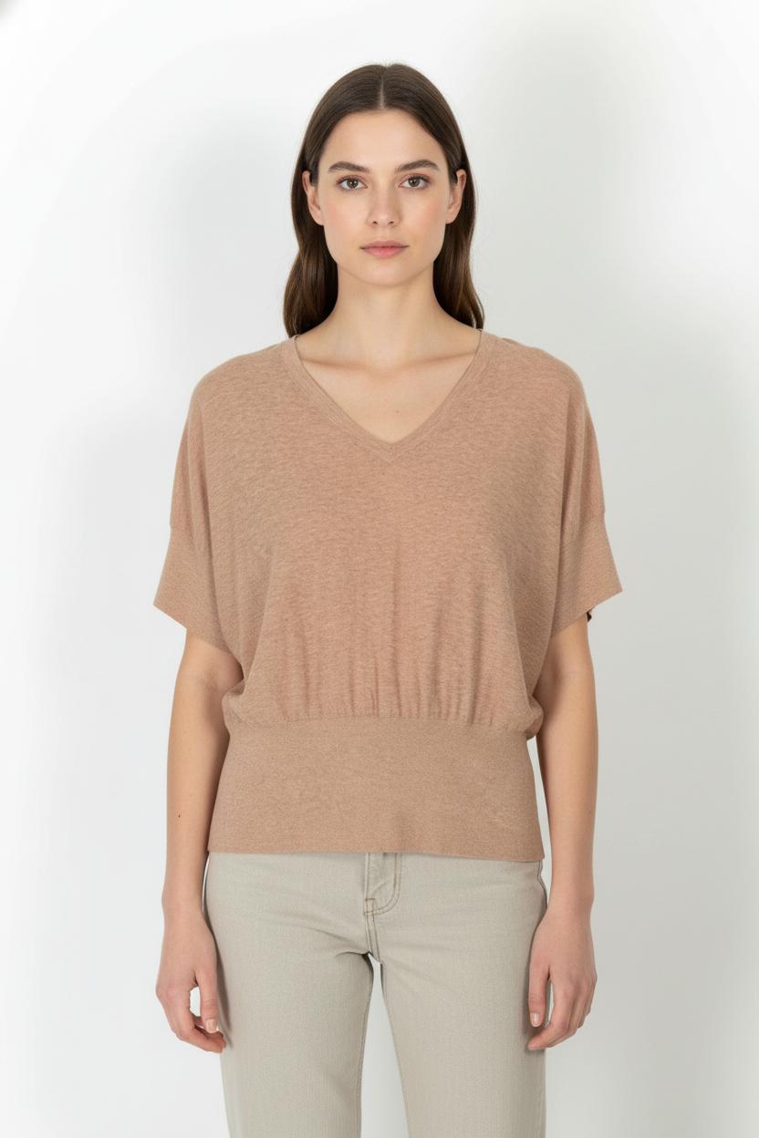 Tee-shirt Beige - Taille M/38 de la marque Rodier | PARAD105534 - Vendu par Paradigme - Image 1