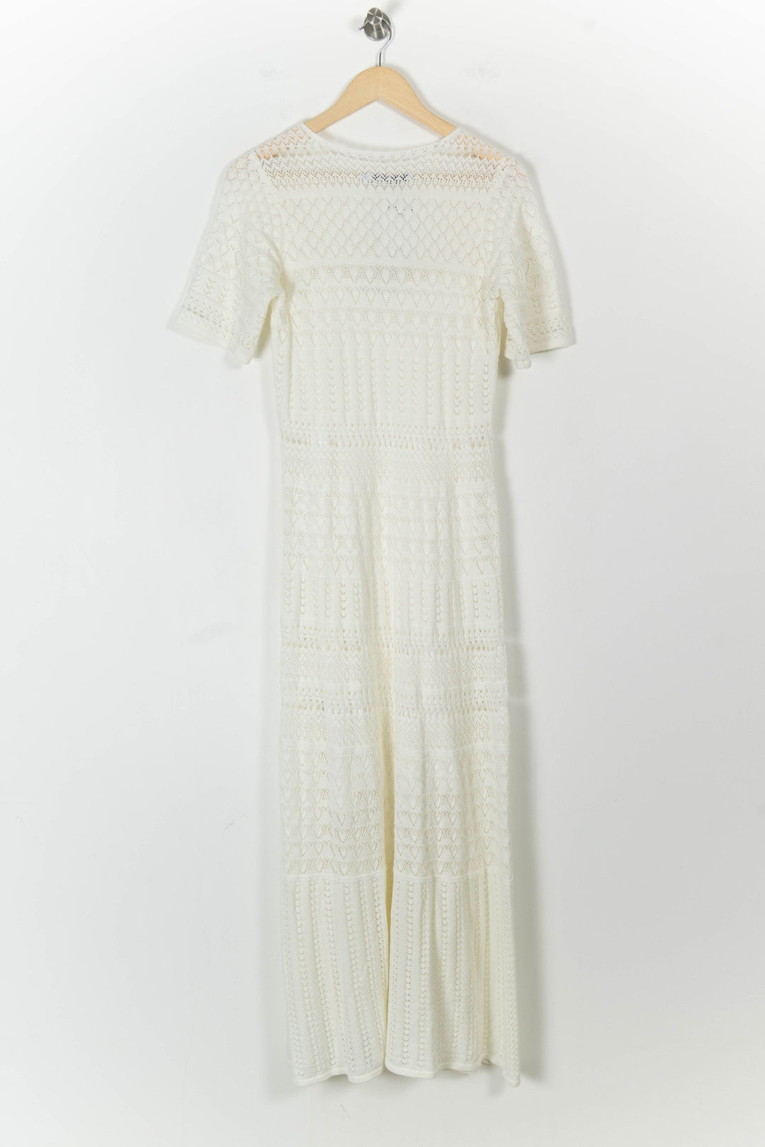 Robe Longue Blanche - Taille L/40 de la marque La Fée Maraboutée | PARAD105537 - Vendu par Paradigme - Image 4
