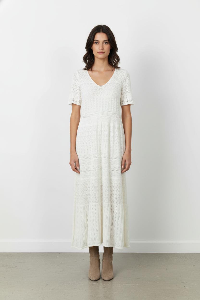 Robe Longue Blanche - Taille L/40 de la marque La Fée Maraboutée | PARAD105537 - Vendu par Paradigme - Image 1