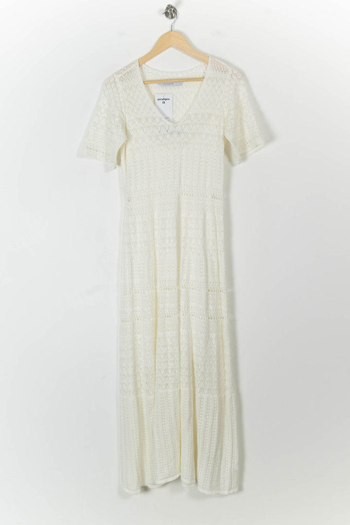 Robe Longue Blanche - Taille L/40 de la marque La Fée Maraboutée | PARAD105537 - Vendu par Paradigme - Image 2